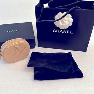 Chanel zip around classic Gold Coin Purse NEW